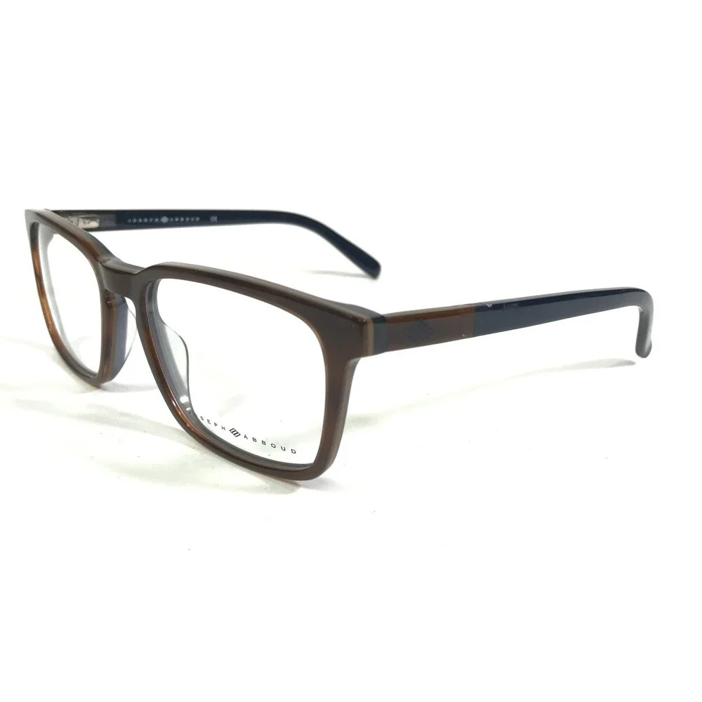 Joseph Abboud Eyeglasses Frames JA4065 210 JAVA HORN Brown Blue Square 53-18-140